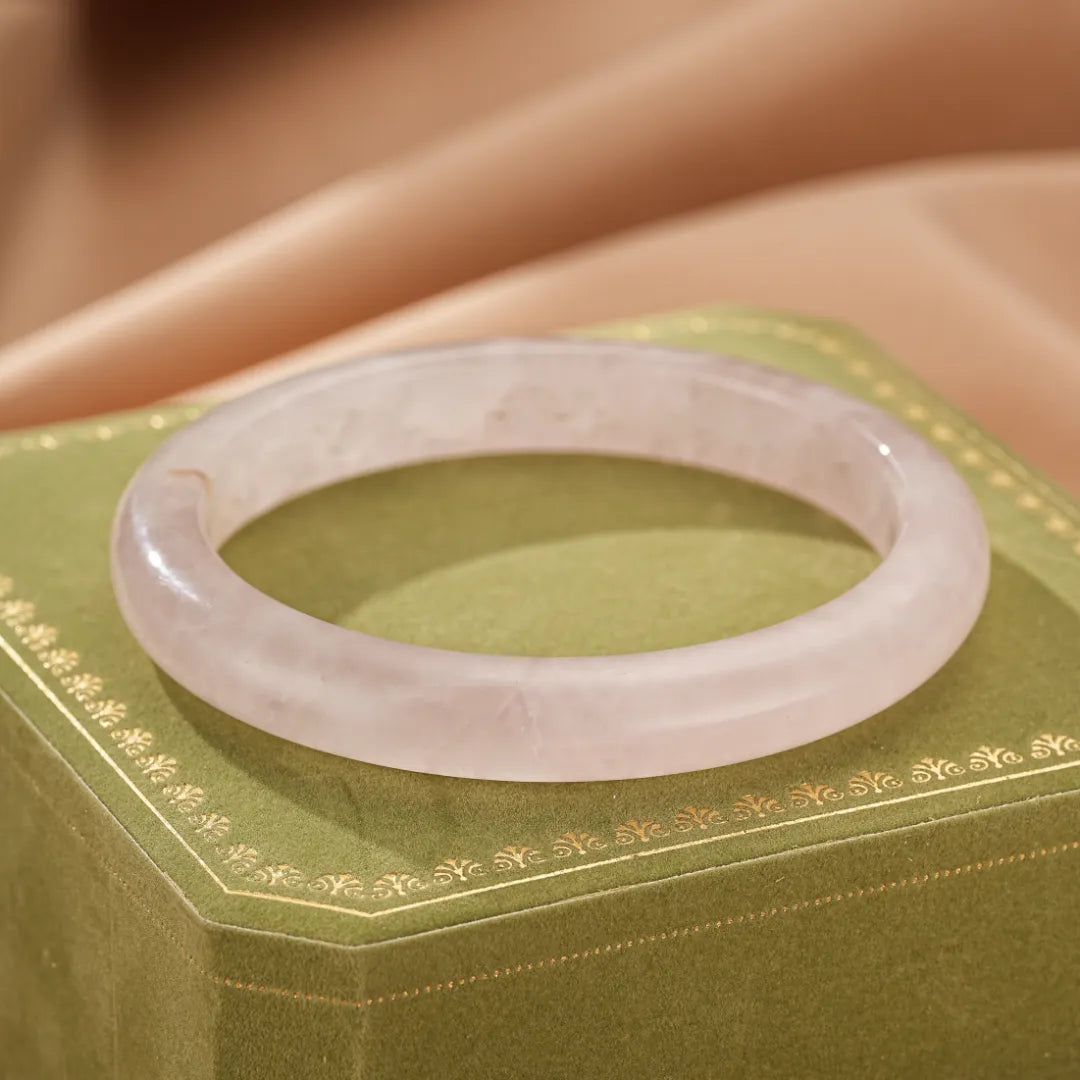 Bracelet Jonc Quartz Rose "Amour Inconditionnel"