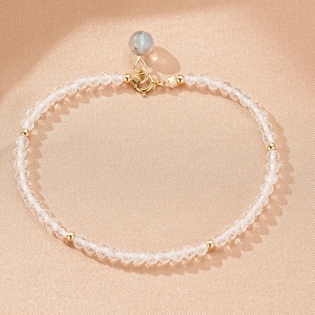 Bracelet Labradorite et Cristal de Roche "Charme Intense"