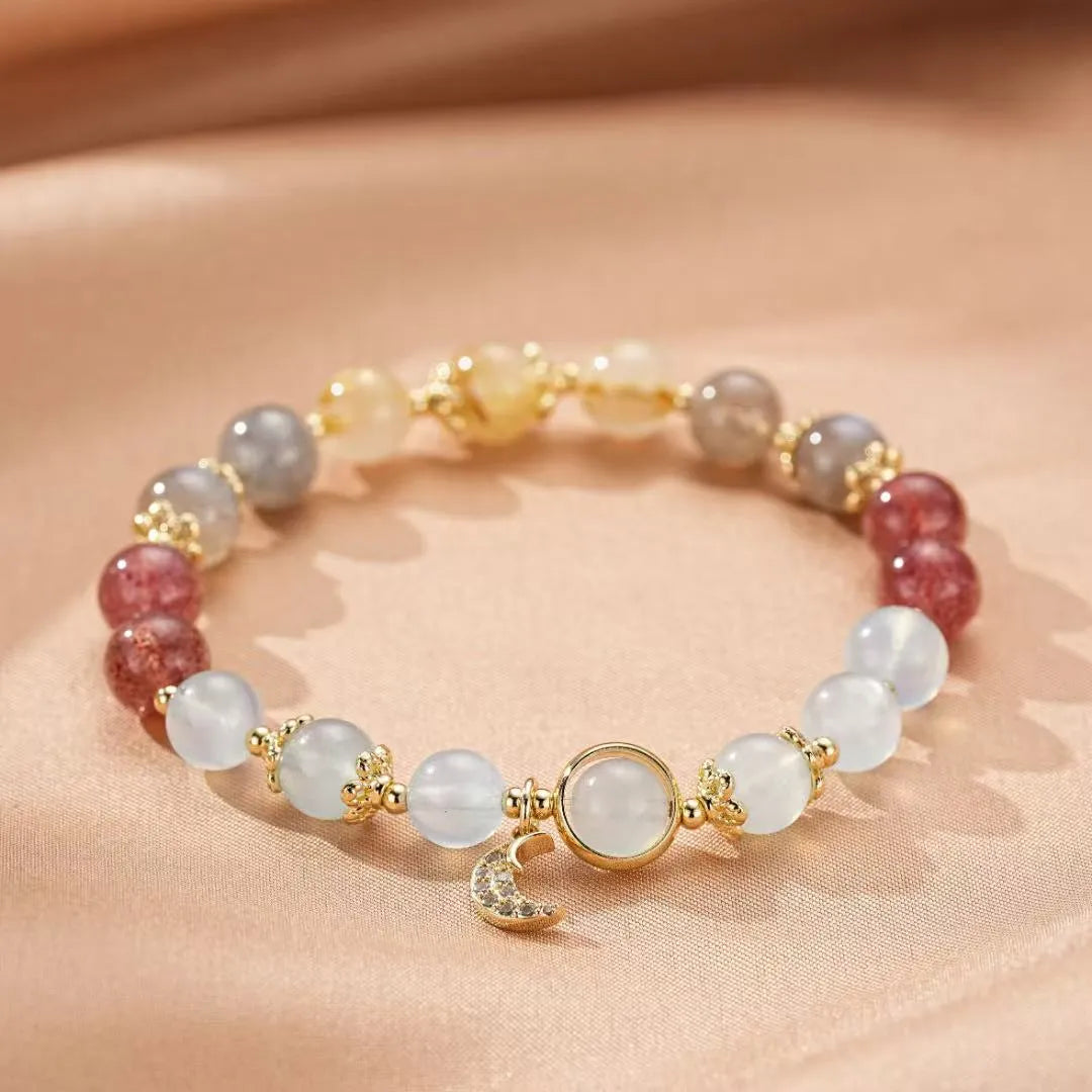 Bracelet Labradorite et Aigue Marine "Douceur Poétique"