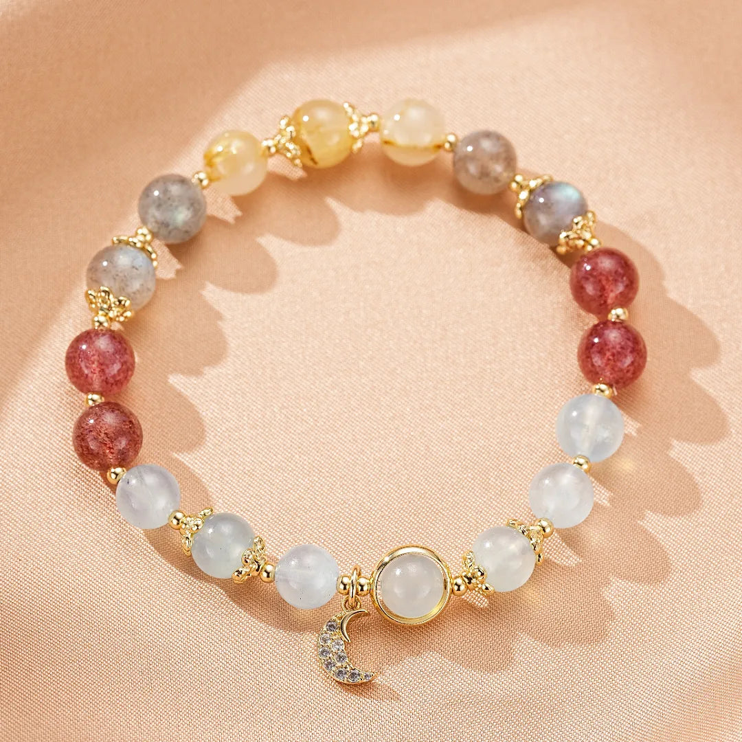 Bracelet Labradorite et Aigue Marine "Douceur Poétique"