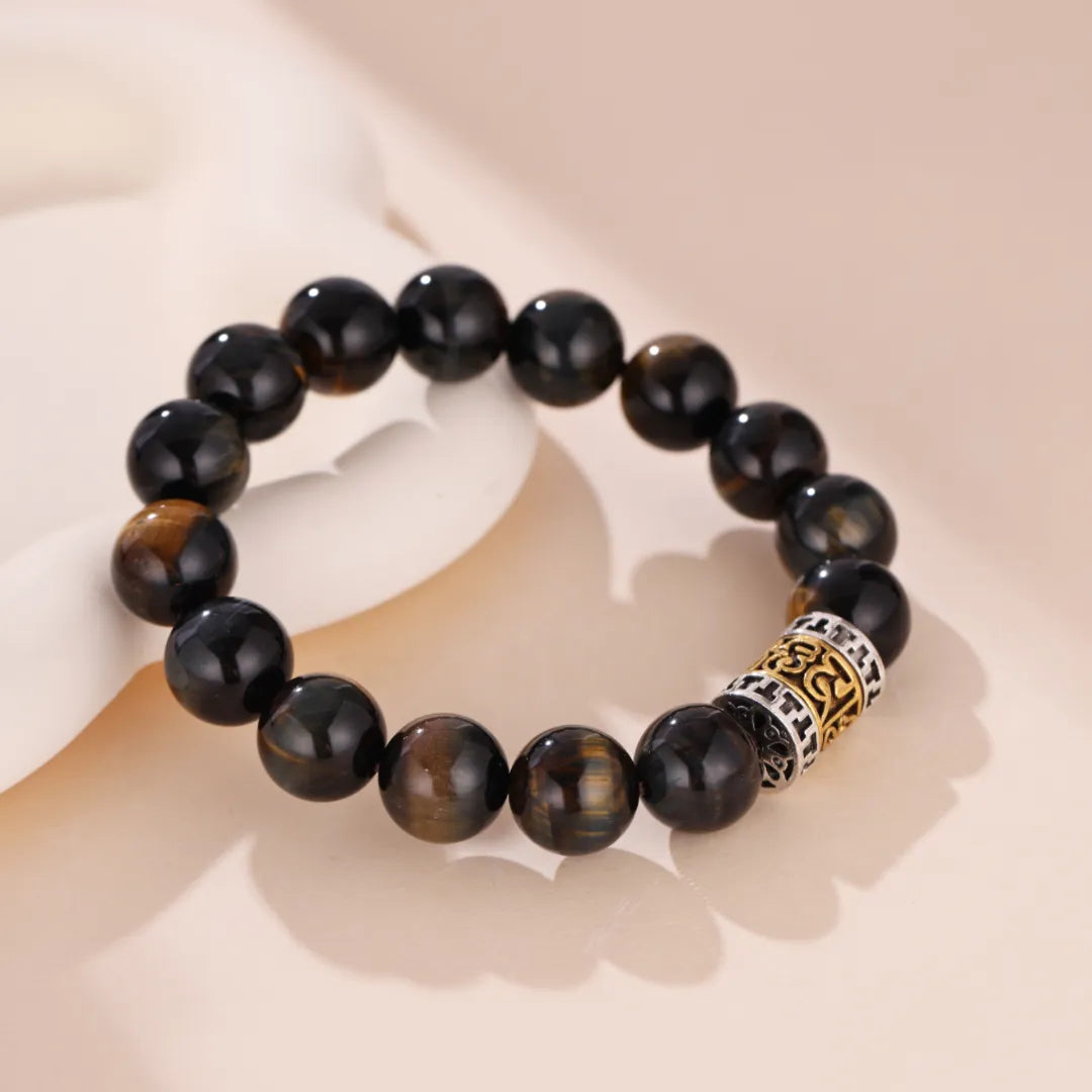 Bracelet Œil de Tigre "Mystère Sombre"