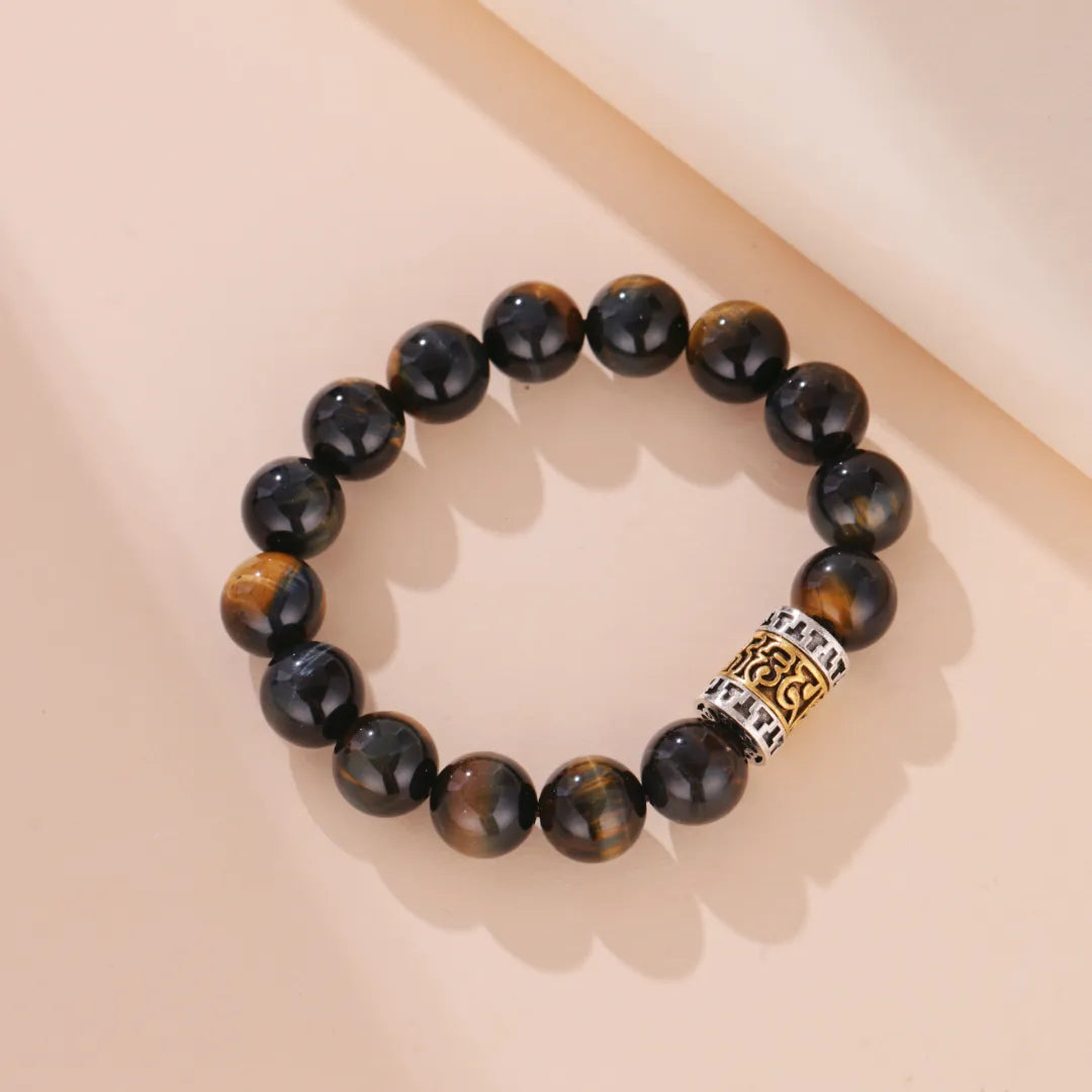 Bracelet Œil de Tigre "Mystère Sombre"