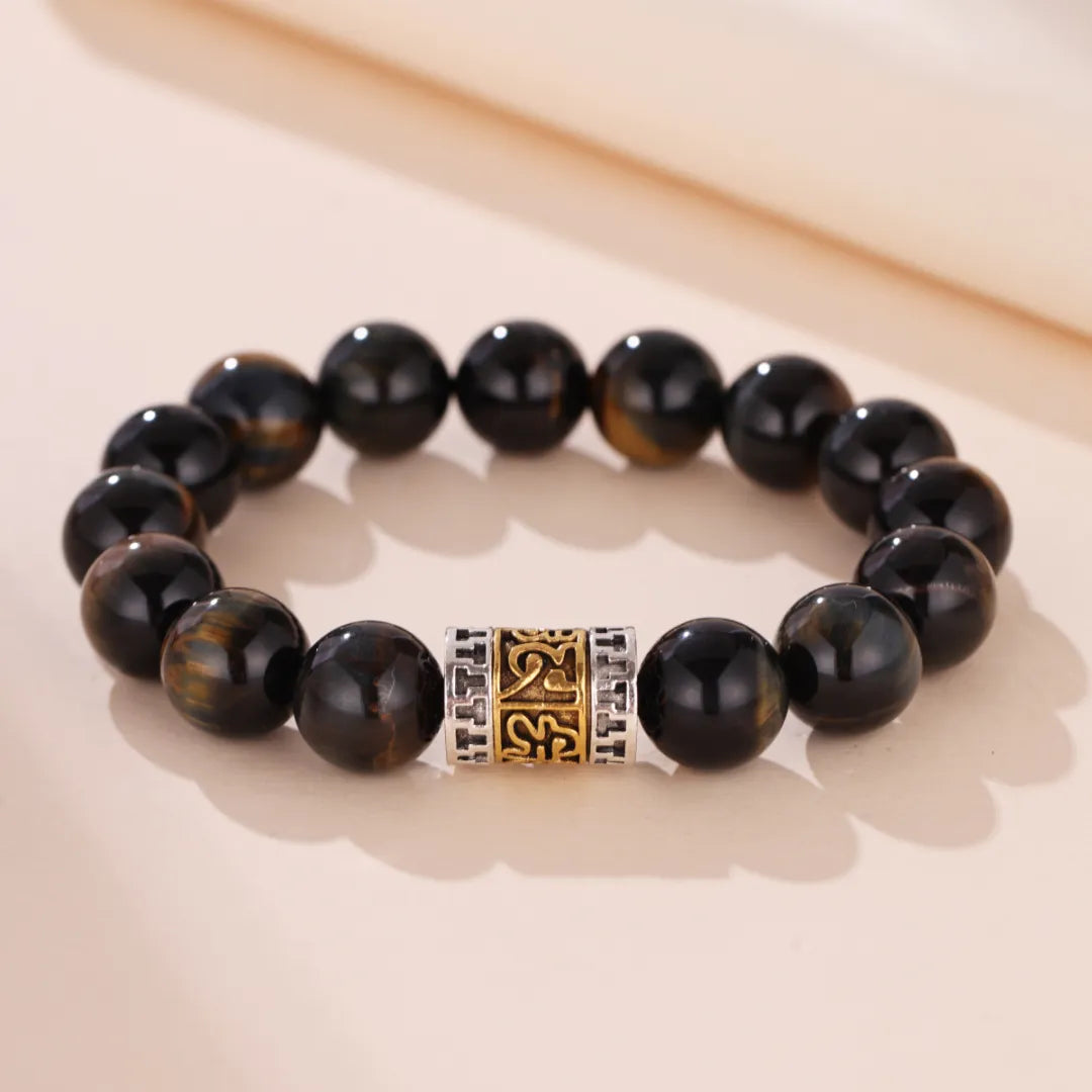 Bracelet Œil de Tigre "Mystère Sombre"