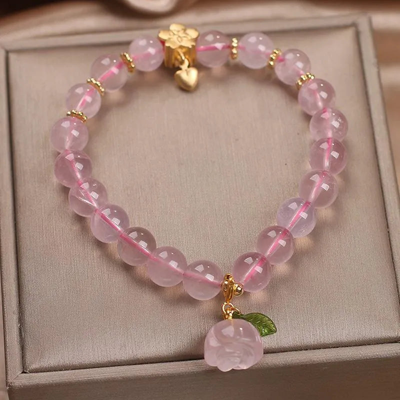 Bracelet Quartz Rose "Cerise d'Amour"