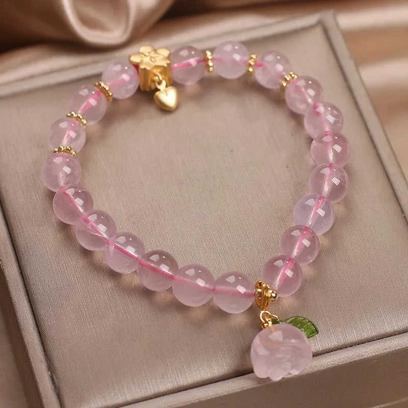 Bracelet Quartz Rose "Cerise d'Amour"