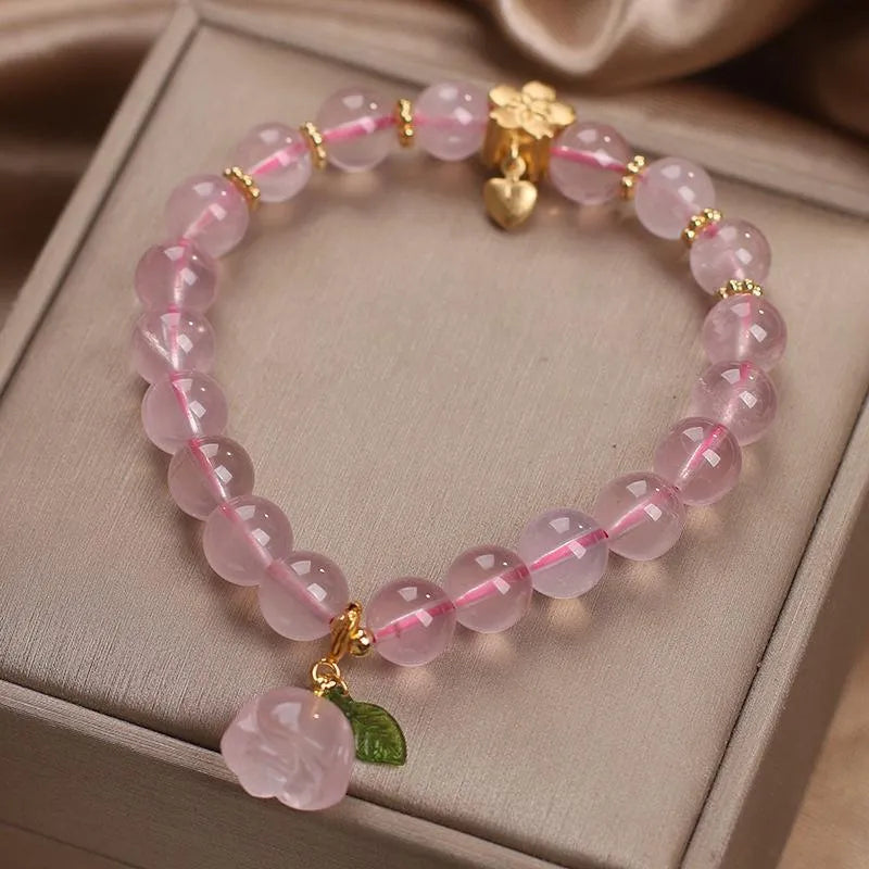 Bracelet Quartz Rose "Cerise d'Amour"