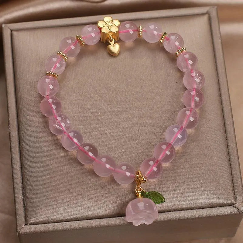 Bracelet Quartz Rose "Cerise d'Amour"