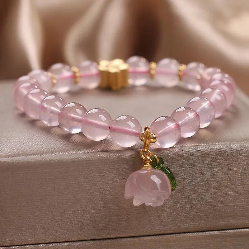 Bracelet Quartz Rose "Cerise d'Amour"