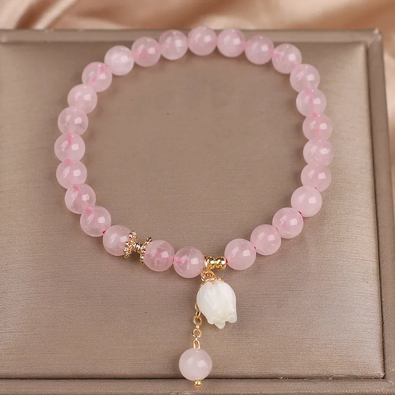 Bracelet Quartz Rose "Tulipe"