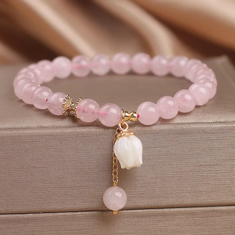 Bracelet Quartz Rose "Tulipe"
