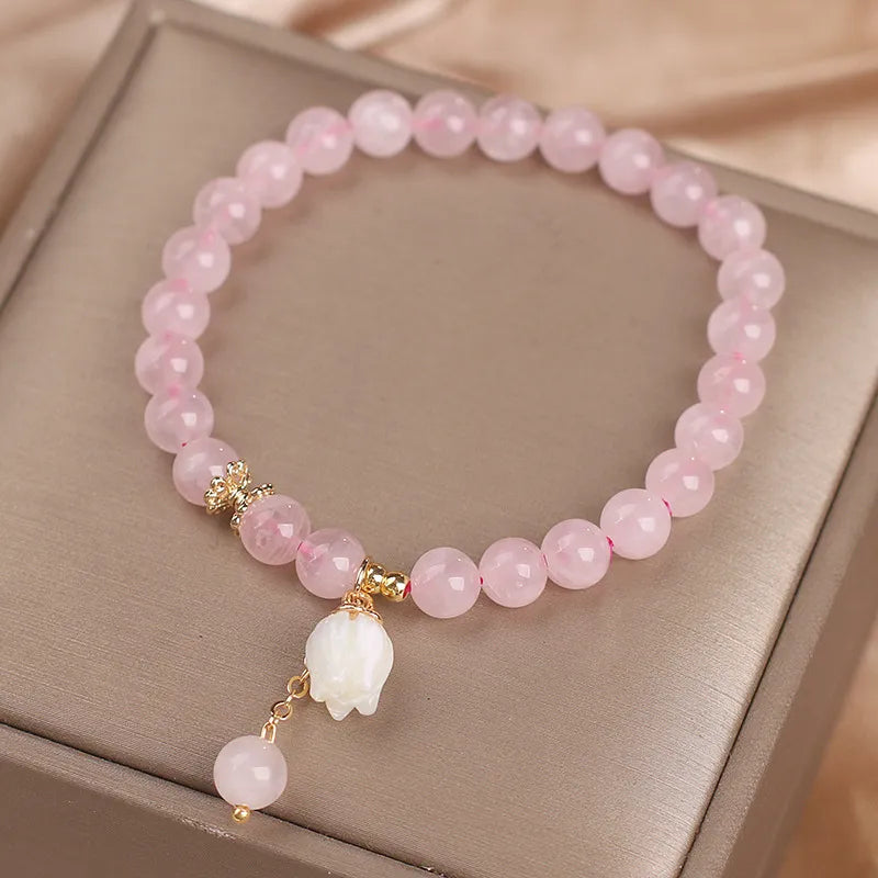 Bracelet Quartz Rose "Tulipe"