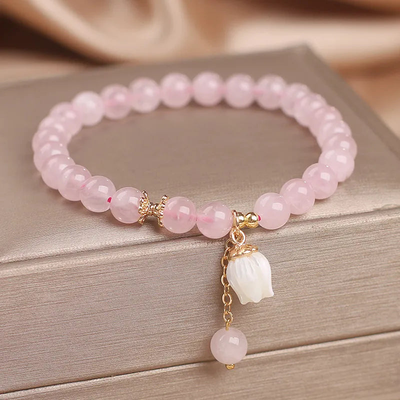 Bracelet Quartz Rose "Tulipe"