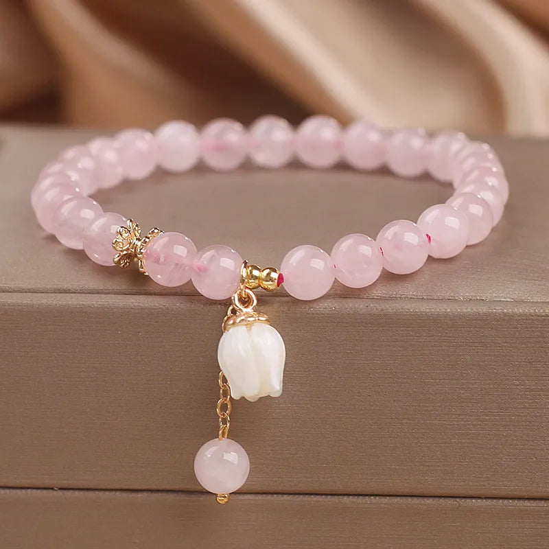 Bracelet Quartz Rose "Tulipe"
