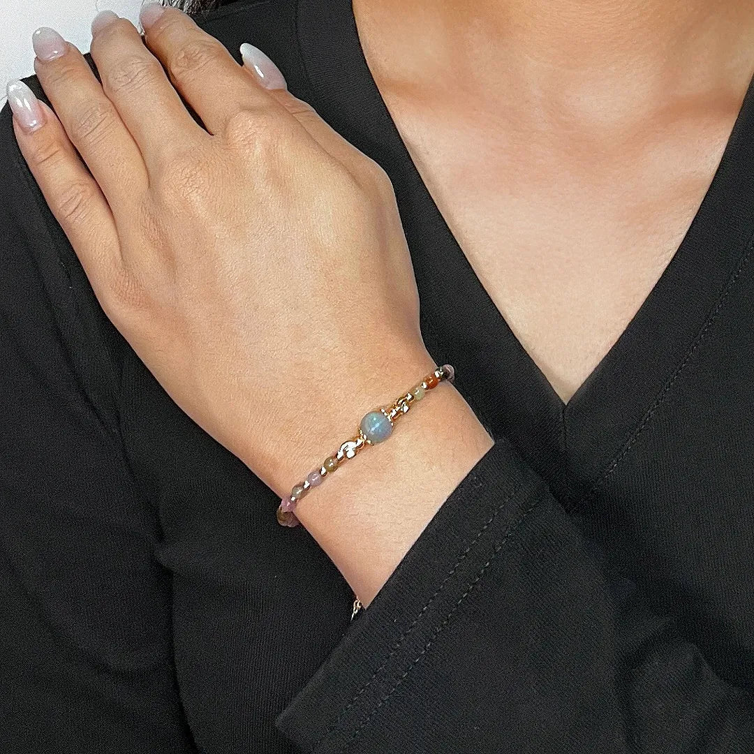 Bracelet Tourmaline et Labradorite "Perles de Sérénité"