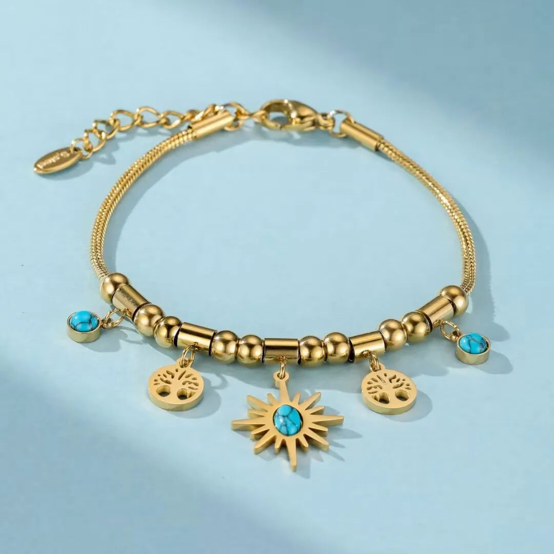 Bracelet Turquoise Arbre de Vie "Énergie Protectrice"