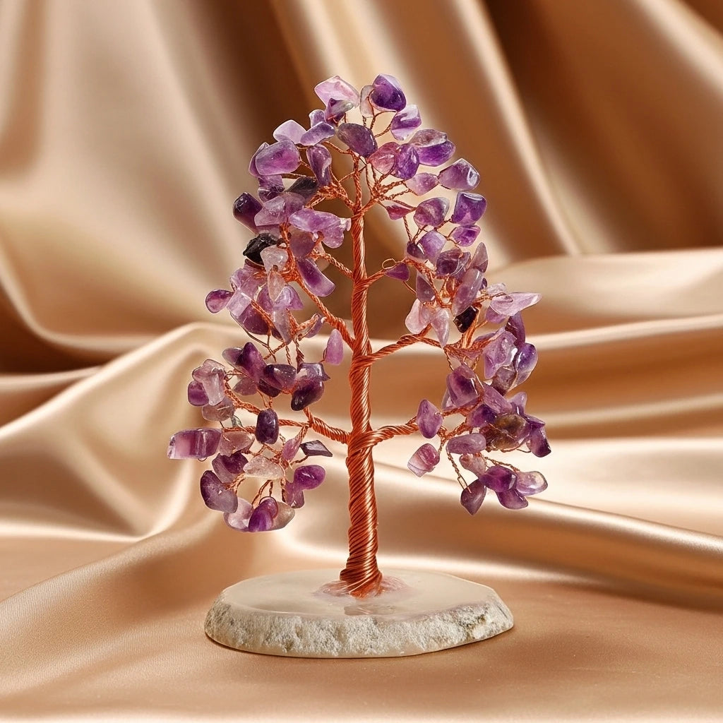 Sérénité - Coffret Cadeau en Améthyste, Arbre de Vie et Bracelet