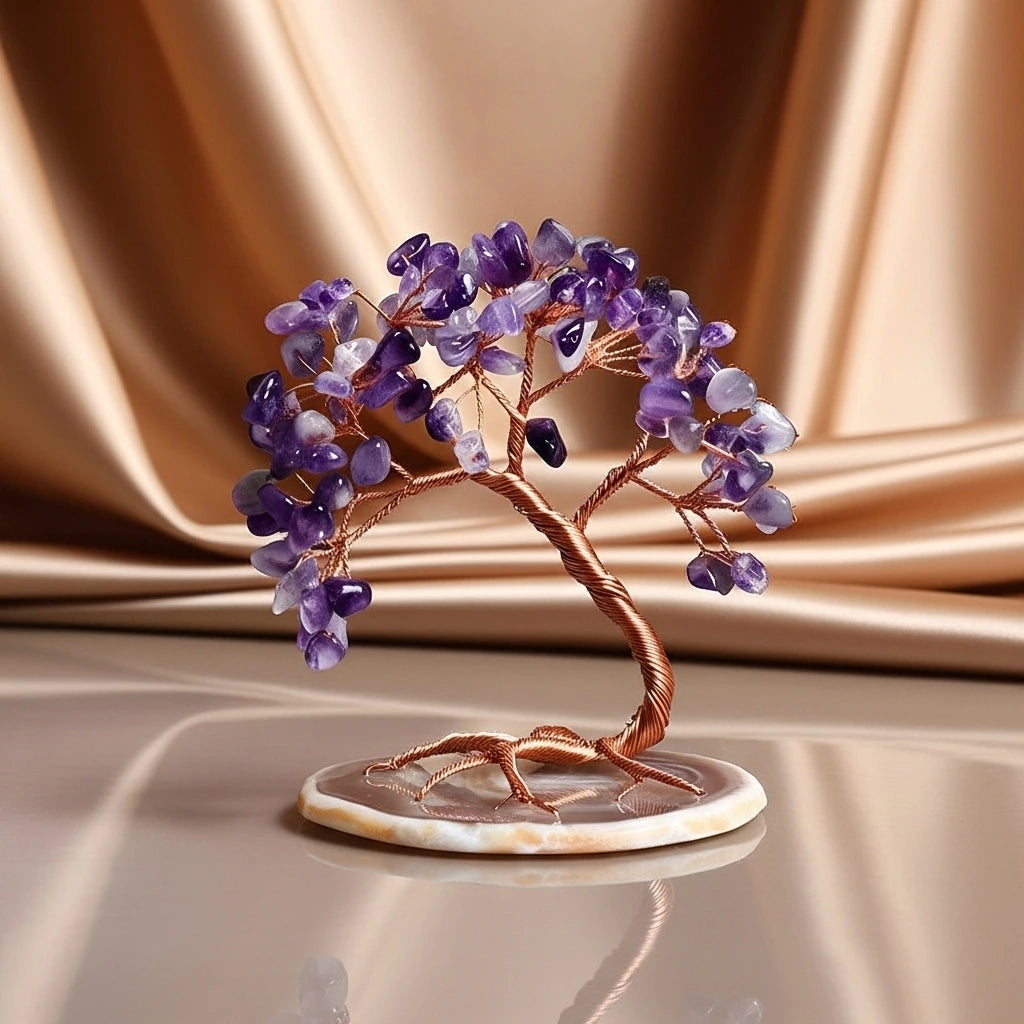 Sérénité - Coffret Cadeau en Améthyste, Arbre de Vie et Bracelet