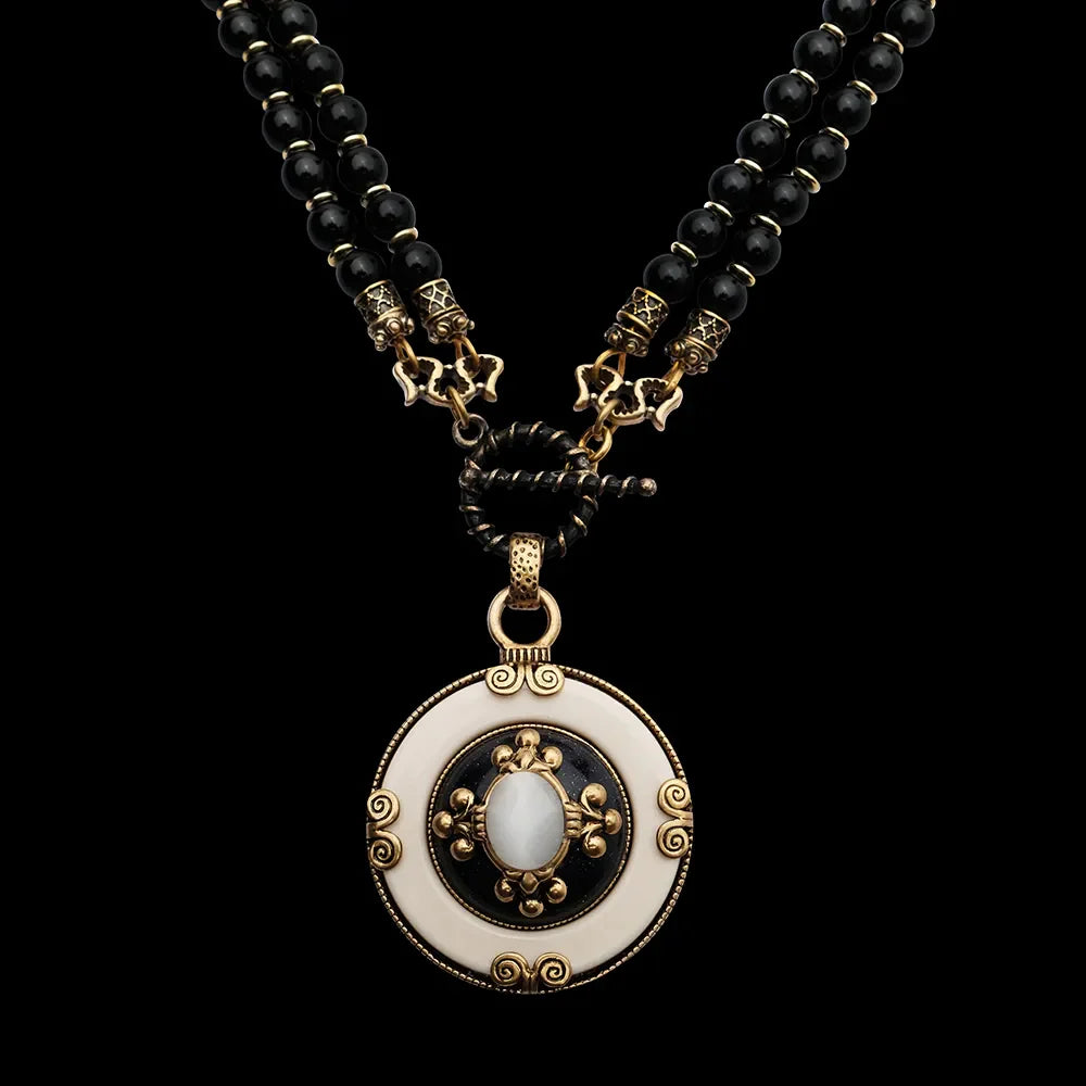 Collier Agate Noire "Pureté Mystique"