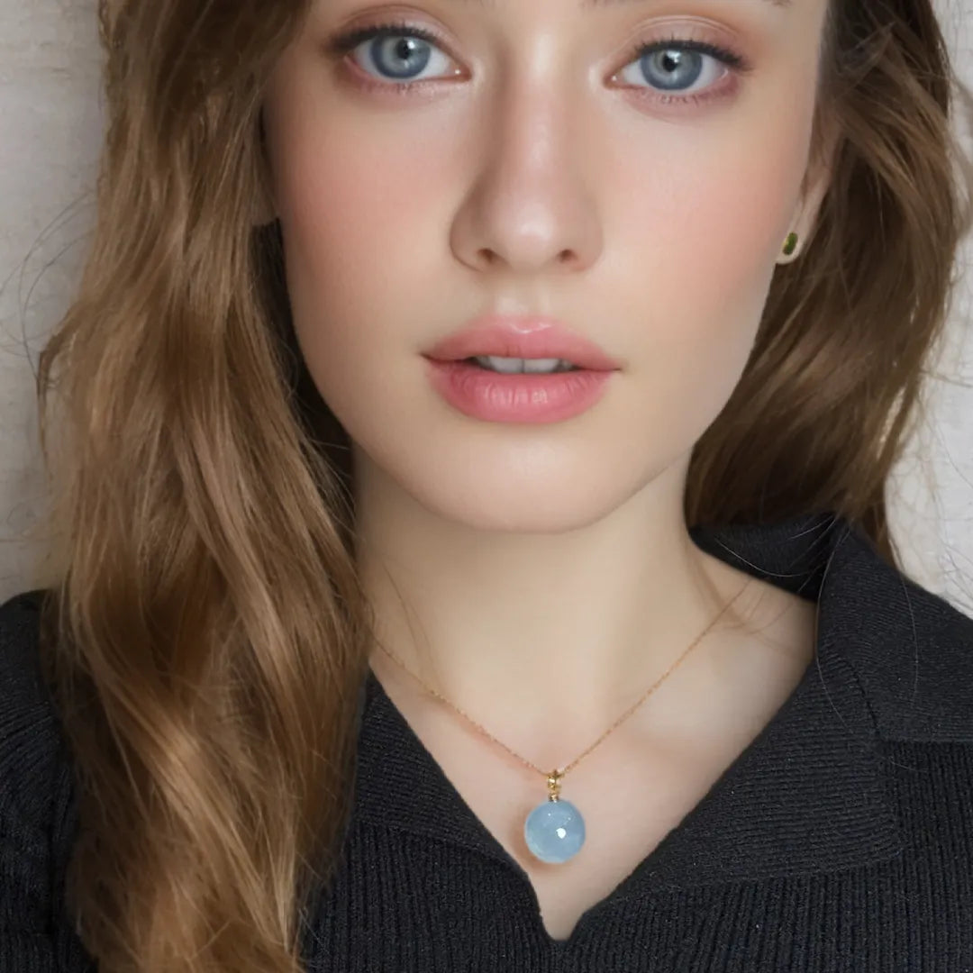Collier Aigue Marine "Lumière Douce"