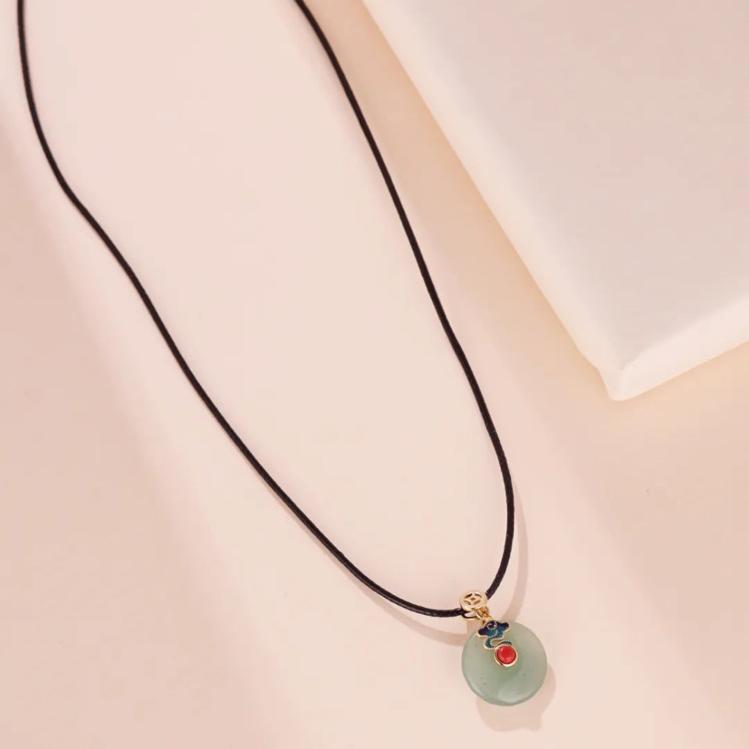 Collier Aventurine "Rêve de Nuage" Doré Or