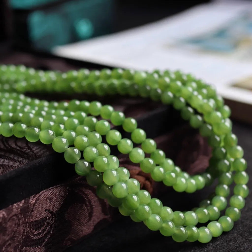 Collier Jade "Bonheur Éternel" Argent Doré Or
