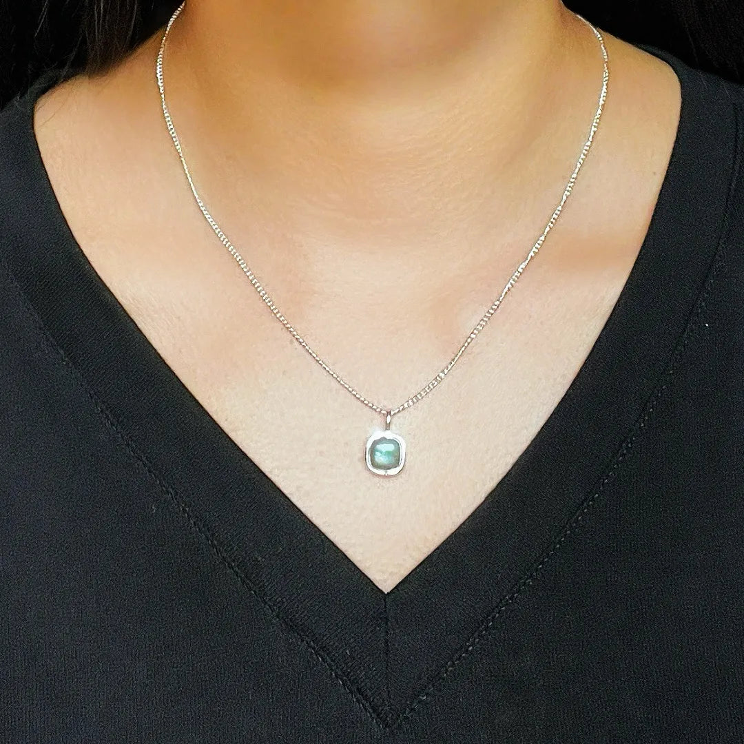 Collier Labradorite "Beauté Profonde" Argent
