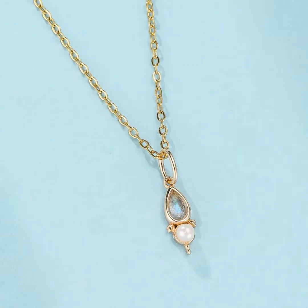 Labradorite Necklace "Atlantis Beauty" Gold-Plated Silver