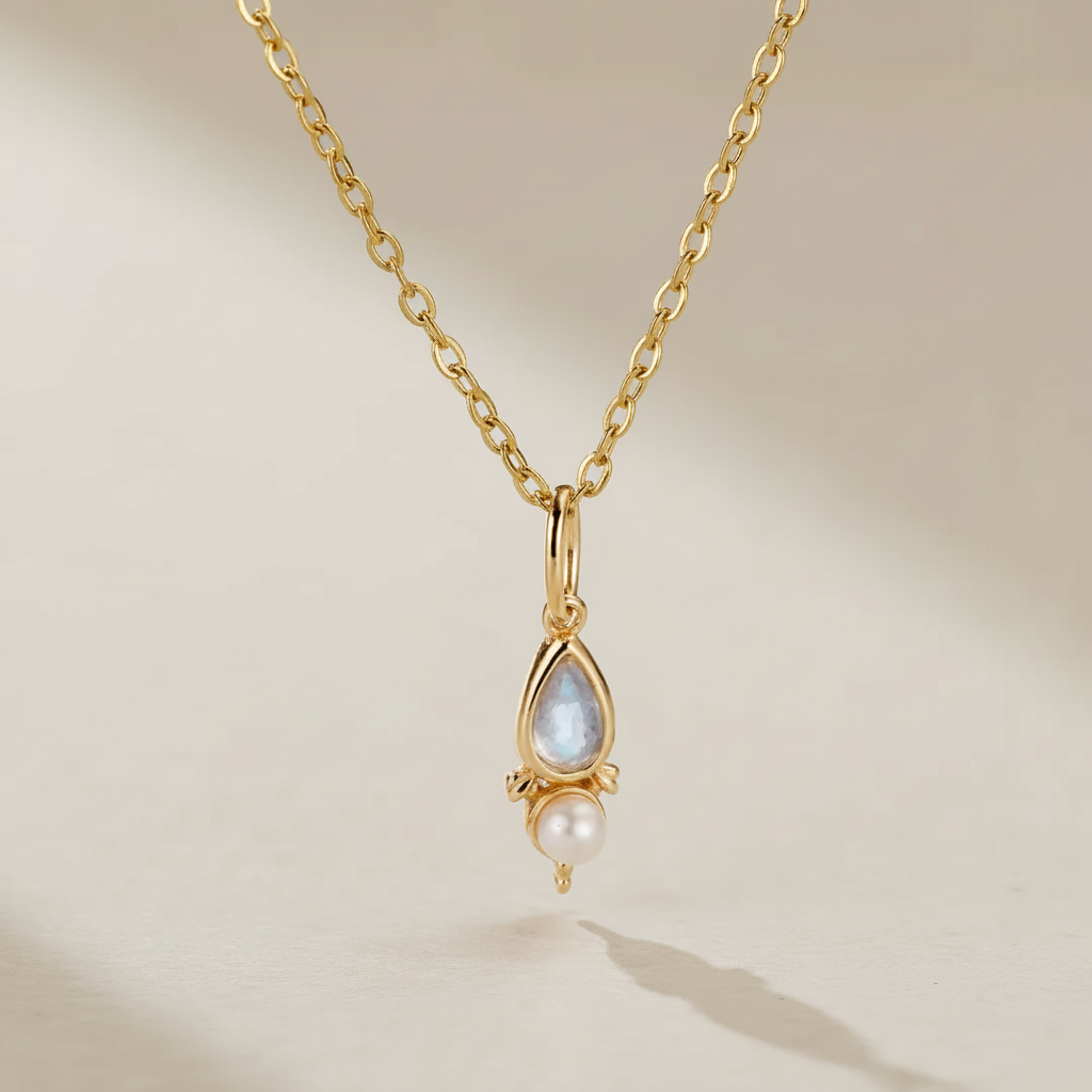 Collier Labradorite "Beauté Atlantis" Argent Doré Or