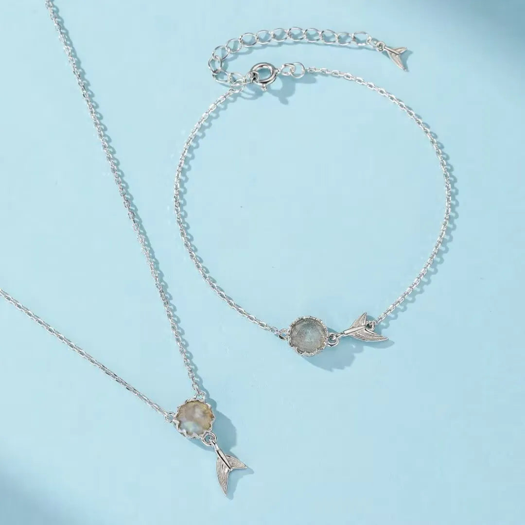 Labradorite Necklace "Magical Mermaid" Silver