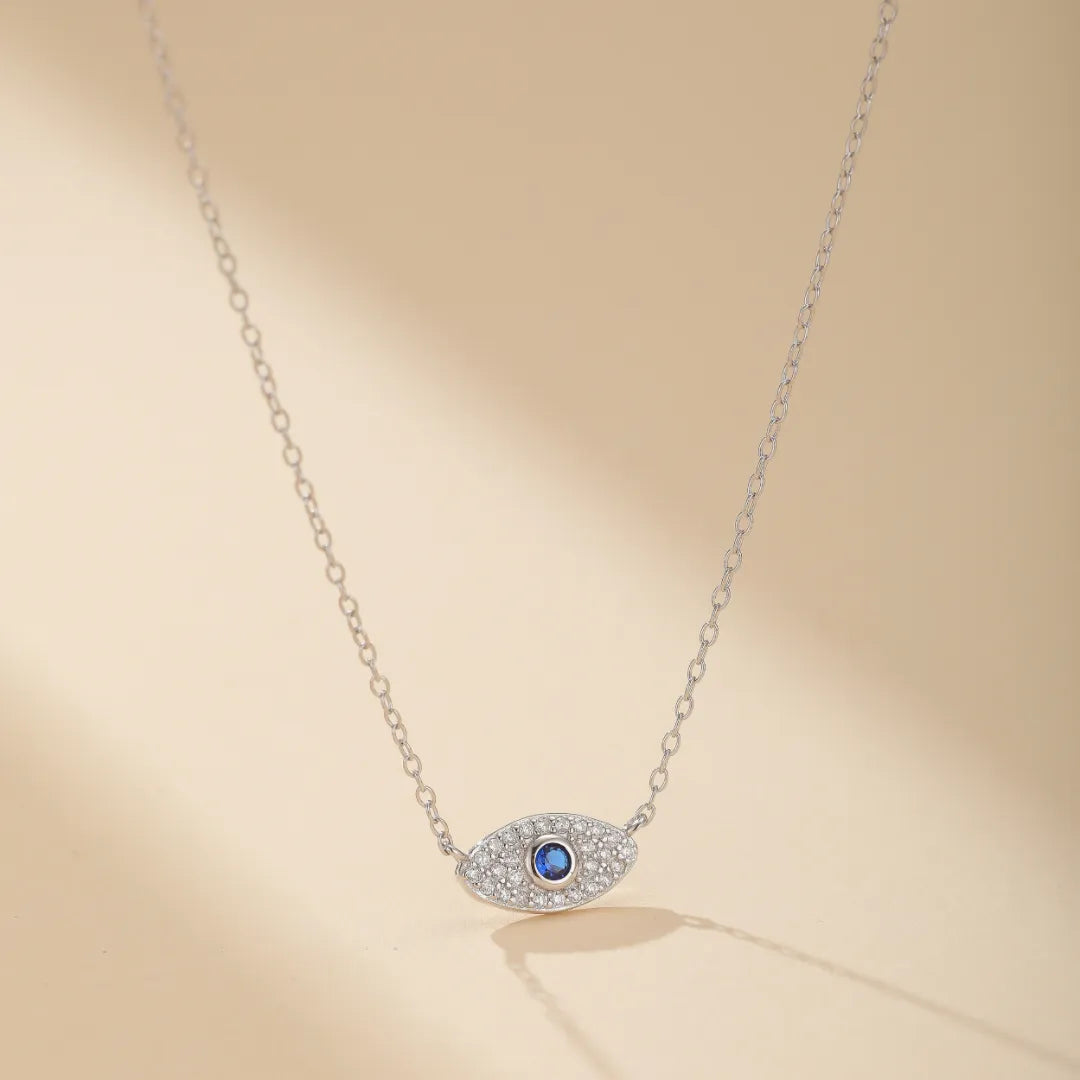 Collier Mauvais Œil "Charme Protecteur" Argent