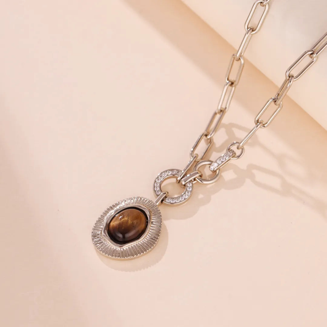 Collier Œil de Tigre "Belle Harmonie" Doré Or