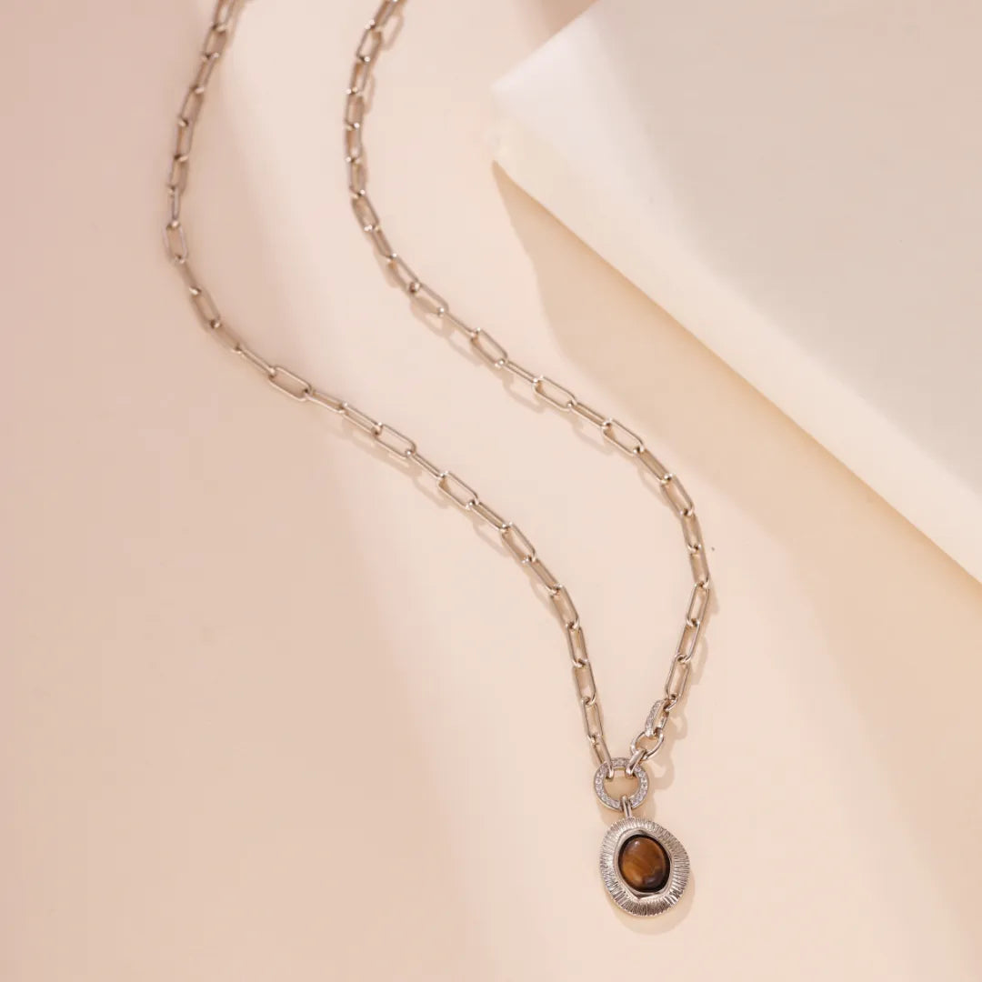 Collier Œil de Tigre "Belle Harmonie" Doré Or