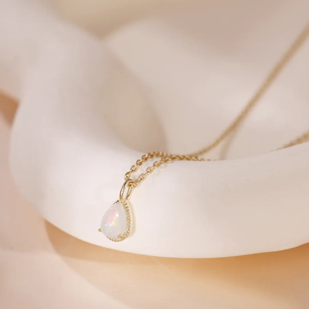 Opal Necklace "Sweet Drop" Gold-Plated Silver