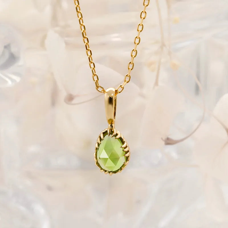 Peridot Necklace "Purification" Gold-Plated Silver