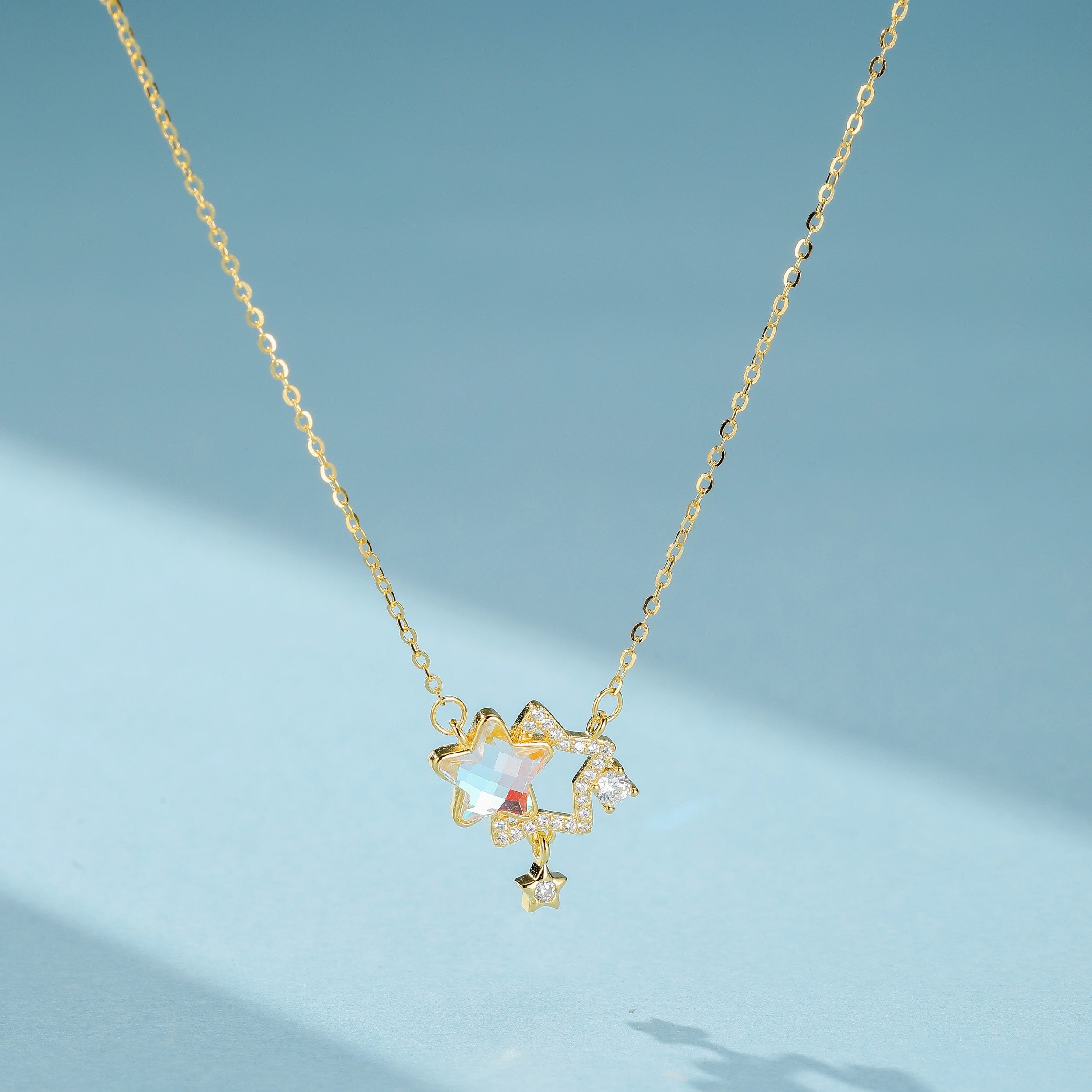 Collier Pierre de Lune "Rêve Étoilé" Argent