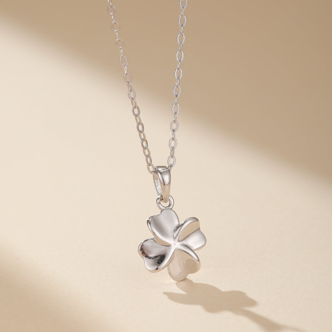 Collier Trèfle "Fleur Mystique" Argent