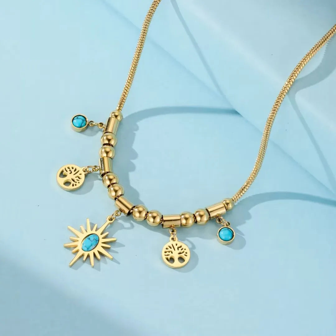 Collier Turquoise Arbre de Vie "Énergie Protectrice"
