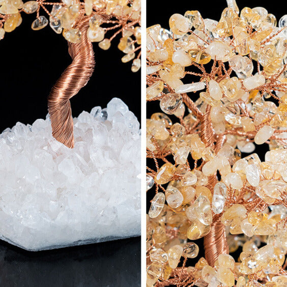 Apaisement – Arbre de Vie en Citrine et Quartz Clair