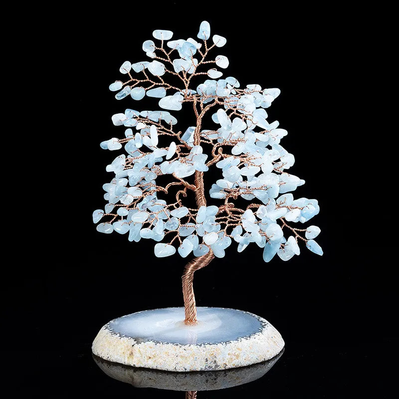 Prospérité – Arbre de Vie en Aigue Marine et Agate