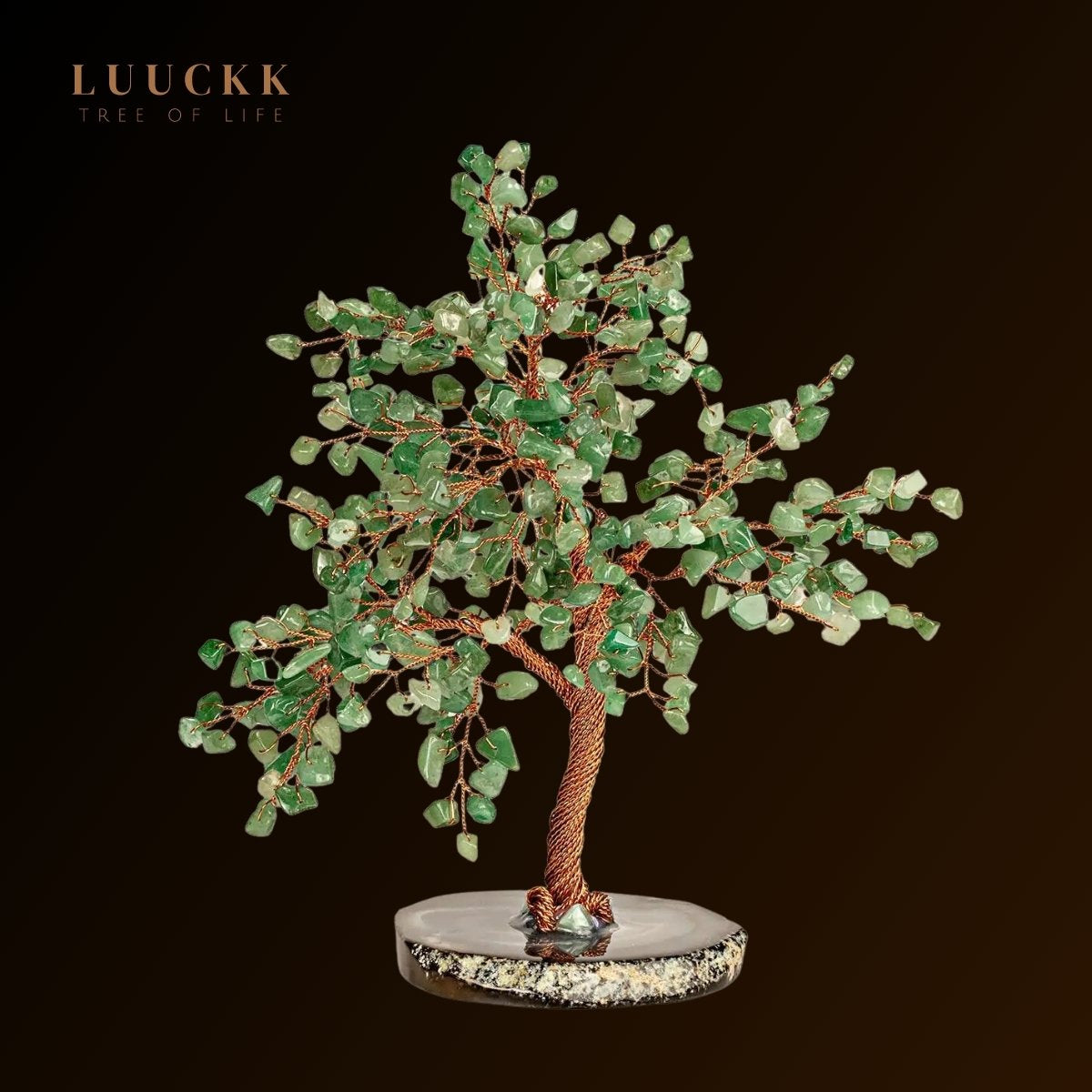 Ascension - Tree of Life Green Aventurine and Agate Base