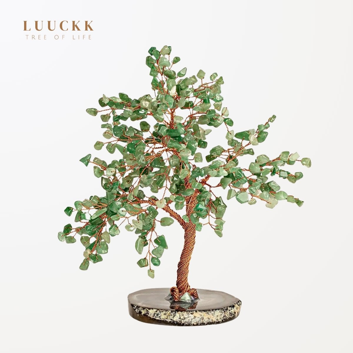Ascension - Tree of Life Green Aventurine and Agate Base
