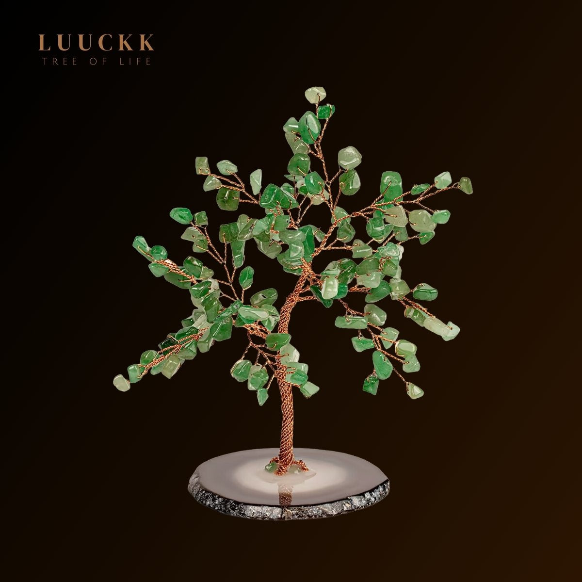 Ascension - Tree of Life Green Aventurine and Agate Base