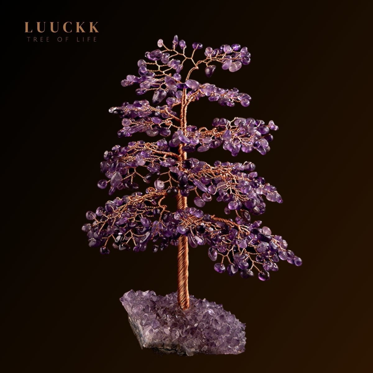Symbiose - Amethyst Tree of Life with Amethyst Geode