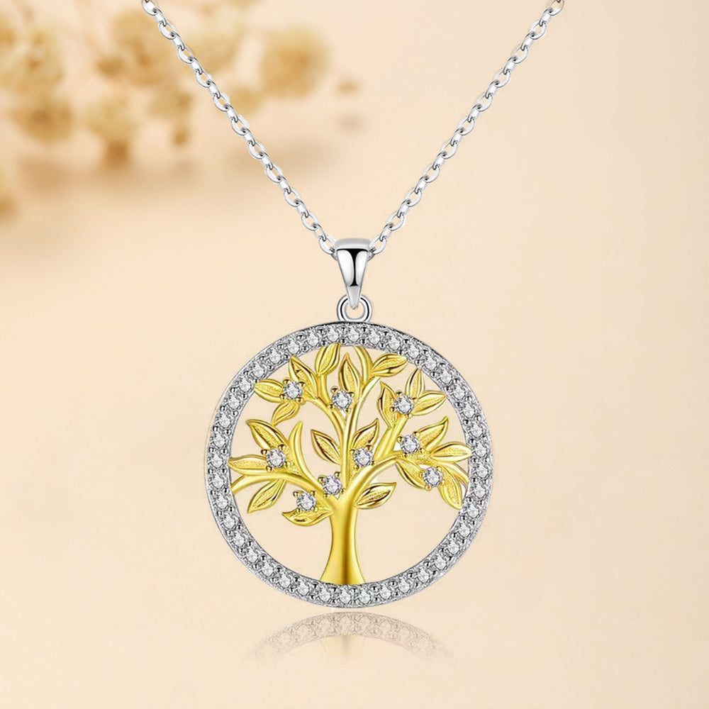Tree of Life Necklace "Golden Tree" Silver