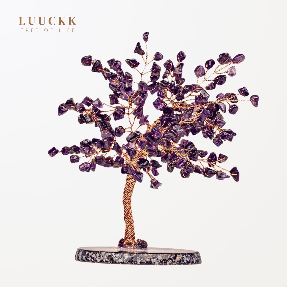 Ascension - Amethyst Tree of Life and Agate Base