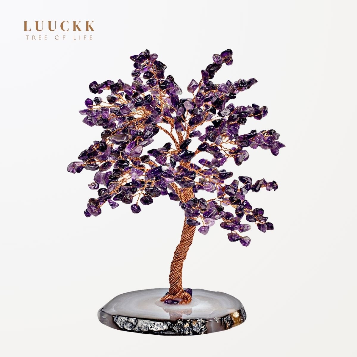 Ascension - Amethyst Tree of Life and Agate Base