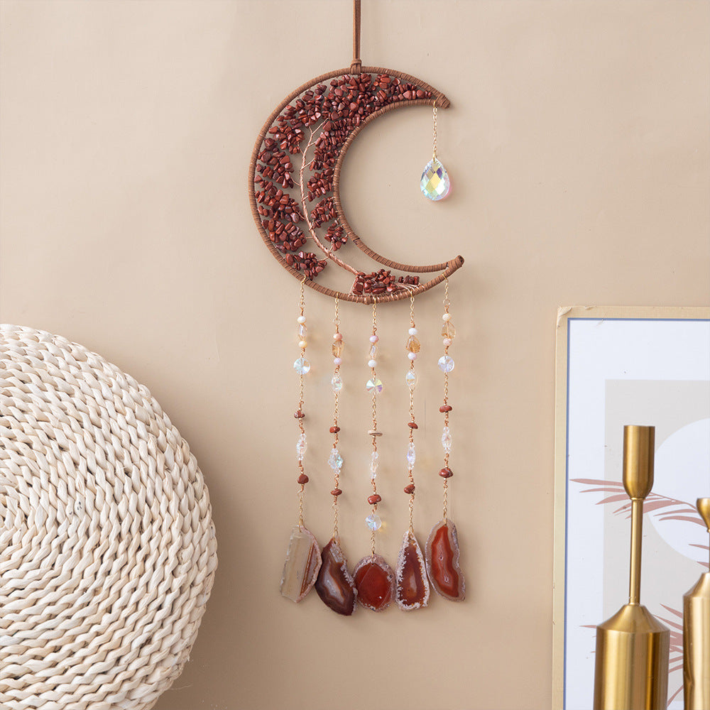 Lunya - Sun Catcher in Red Jasper and Agate with Tree of Life