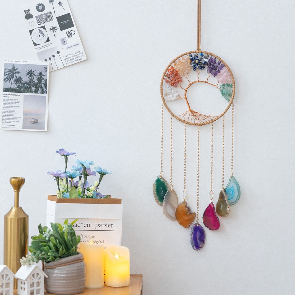Harmony - Sun Catcher Tree of Life in Agate and 7 Chakra Stones