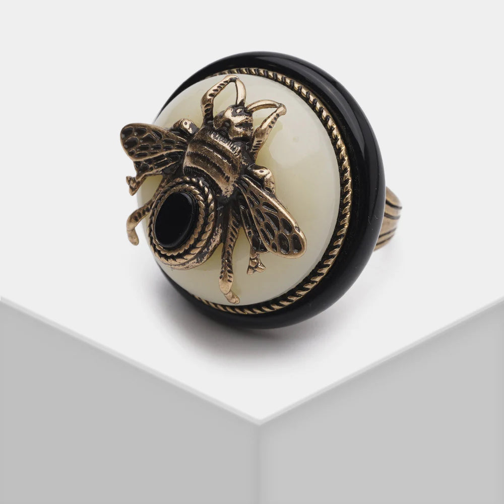 Bague Agate Noire "Reine Noire"