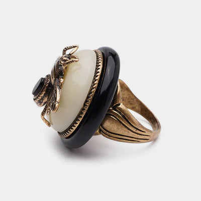 Bague Agate Noire "Reine Noire"